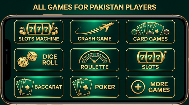 Main screen of Basant Club games page for PK players